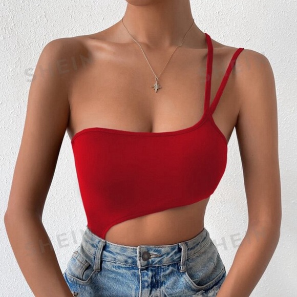 NWT SHEIN RED BODYSUIT - Picture 1 of 9